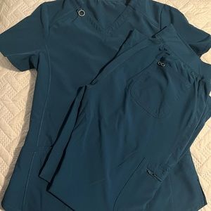 Size Small Cherokee Infinity Scrubs Caribbean Blue Anti-Microbial